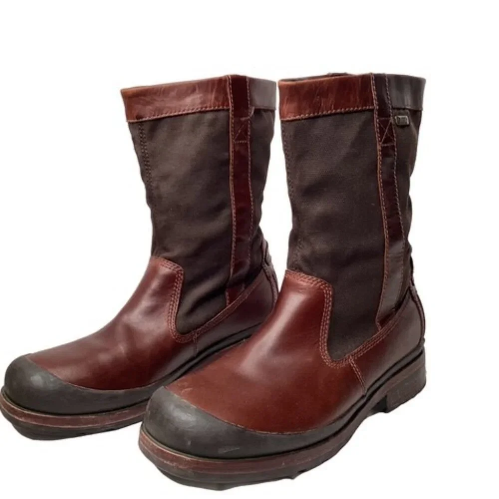 UGG CHE Corbitt Pull On Weatherproof Event Men's Boot Size 7 Brown Leather - Picture 1 of 8